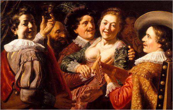 LIEVENS, Jan Allegory of the Five Senses oil painting image
